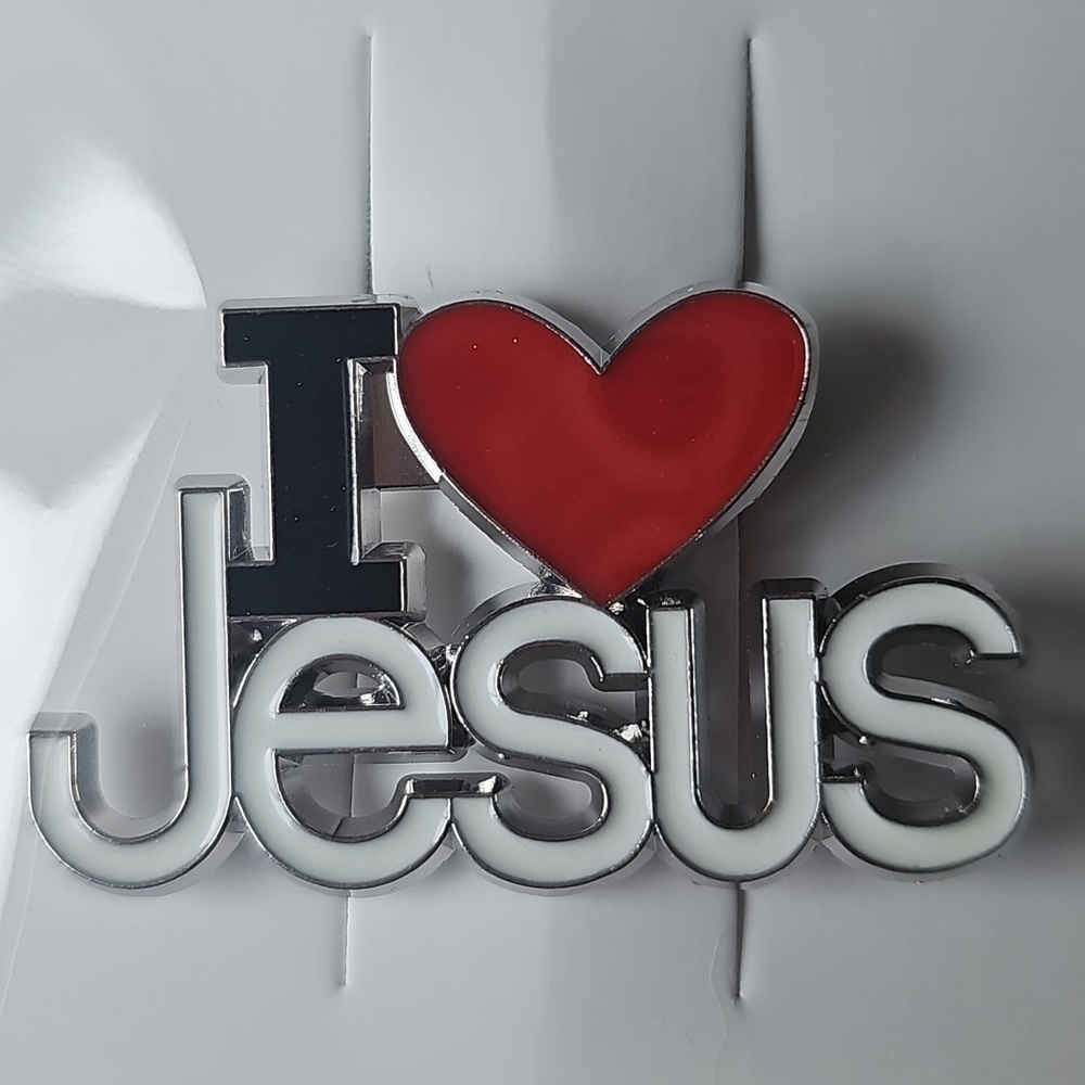 NIP Heartfelt I "Heart" Jesus Pin I Love Jesus With Slide Bar Back - Picture 2 of 4